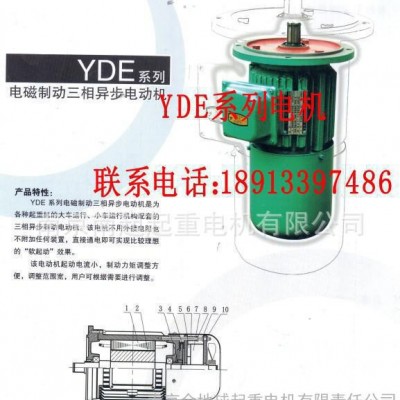 南京起重电机厂YDE软启动电机  电磁制动三项异步电动机图3