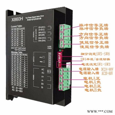 《荐》 步进电机驱动器 X860H细分型两项混合式步进电机驱动器图2