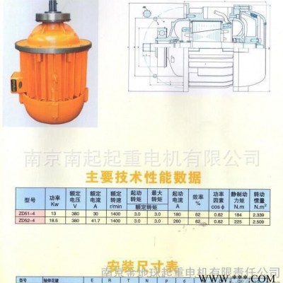 起重电机 锥形转子电机 天津式 ZD 61-4 24KW图3