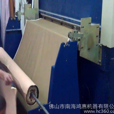 鸿达皮革压花机，全自动卷料压花机 厂家直供 全自动电脑油压压花机 伺服电机卷料送料 皮革仿皮专用压花机图3