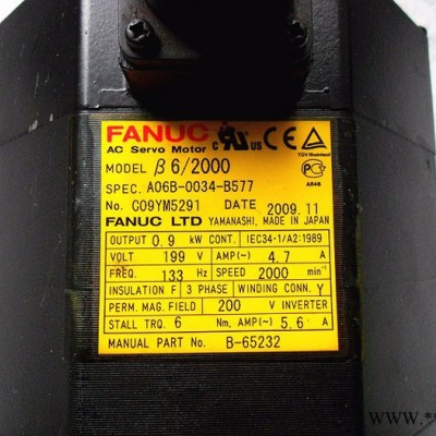 Fanuc/发那科伺服电机A06B-0034-B577九成新/顺丰包邮/测试完好/现货图1