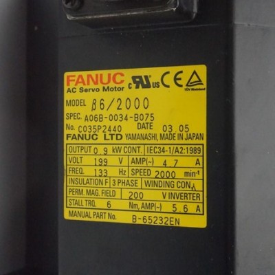 Fanuc/发那科伺服电机A06B-0034-B075九成新/测试完好/顺丰包邮图2