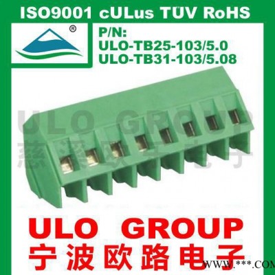 螺钉式PCB接线端子 103-5.0/5.08MM间距 铜接线柱 ULO/欧路 032