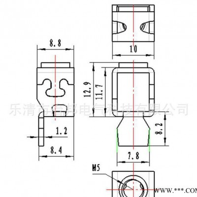 【直销】电度表接线端子 电表接线柱 接线框 铁接线柱YB-11图2