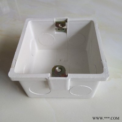 生产冲孔暗装白色**PVC塑料接线盒 家装工程墙壁开关接线盒厂家图5