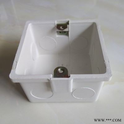 生产冲孔暗装白色**PVC塑料接线盒 家装工程墙壁开关接线盒厂家图6