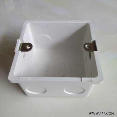 生产冲孔暗装白色**PVC塑料接线盒 家装工程墙壁开关接线盒厂家图2