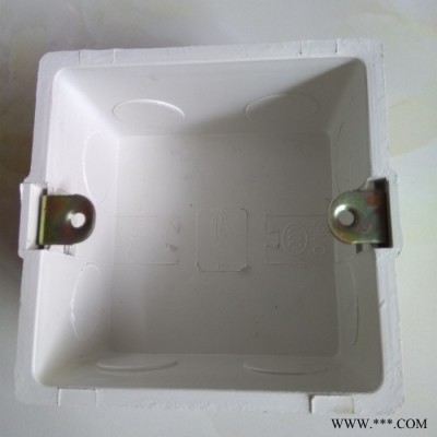 生产冲孔暗装白色**PVC塑料接线盒 家装工程墙壁开关接线盒厂家图4