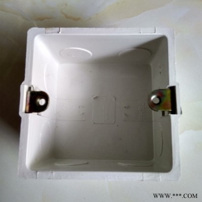 生产冲孔暗装白色**PVC塑料接线盒 家装工程墙壁开关接线盒厂家图7