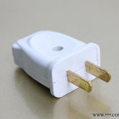 康豪二插头10A扁二脚插头电源工程家用接线柱全铜二极插头图3