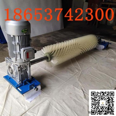 电动清扫器清扫皮带机杂质物料 防爆电机毛刷清扫器
