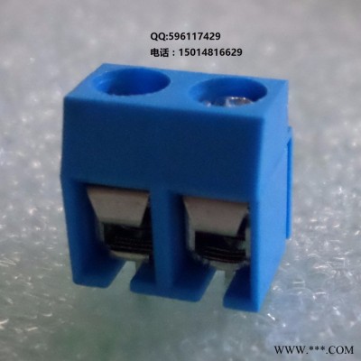 欧式PCB接线端子 接线柱DG/KF/FS126-5.0 2P弹片端子 蓝色电线连接器图2