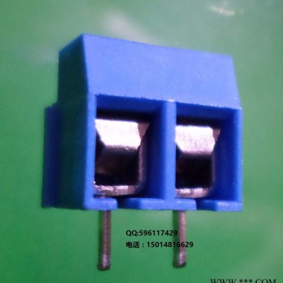 欧式PCB接线端子 接线柱DG/KF/FS126-5.0 2P弹片端子 蓝色电线连接器图3
