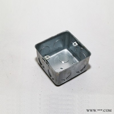 优耐特 金属穿线管 金属穿线盒上海产86型 焊接金属接线盒-方盒 活底盒 耳朵底板加厚图5
