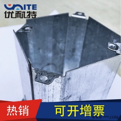 优耐特 金属穿线管 金属穿线盒上海产86型 焊接金属接线盒-方盒 活底盒 耳朵底板加厚图3