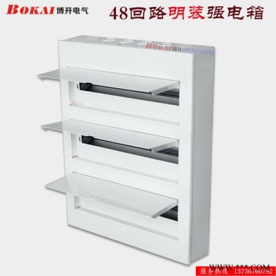 温州博开电气SK1-48AB 强电箱布线箱PZ30接线盒大回路强电箱开关回路接线盒子48回路箱