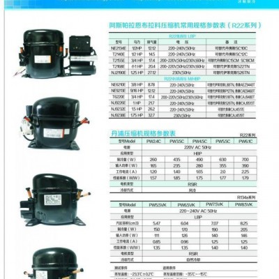 全新Embraco制冷压缩机 NEK2168GK (带接线盒 )3/4HP 低背压