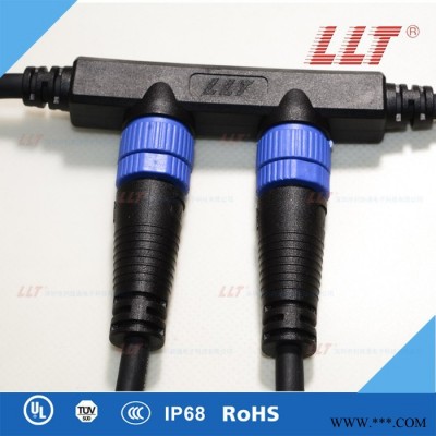 LLT厂家生产M15-2芯注塑接线盒，标准指定专用的防水连接器图2