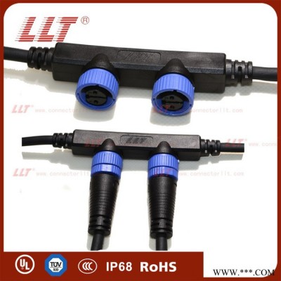 LLT厂家生产M15-2芯注塑接线盒，标准指定专用的防水连接器图3