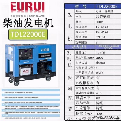 日本东洋 进口三相发电机TSN26000TE