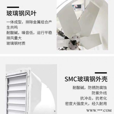 玻璃钢防腐风机大功率工业换气扇养殖排氨气扇降温风机**静音风机温室大棚抽风机接力风机玻璃钢防腐抽风机直连式养殖排气扇