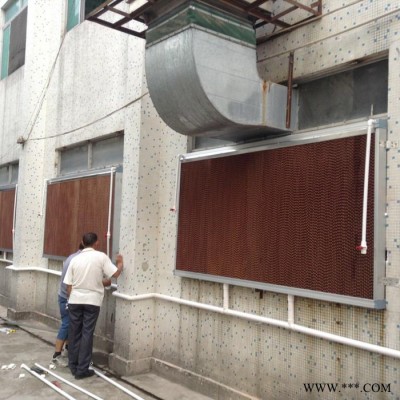 厂房车间风机水帘降温系统  通风降温水帘  风机水帘 水帘风机销售