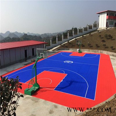 广欧篮球场地垫悬浮地板羽毛球场地室户外专用防滑环保PP塑料拼装运动地板 双层米格/平方图2