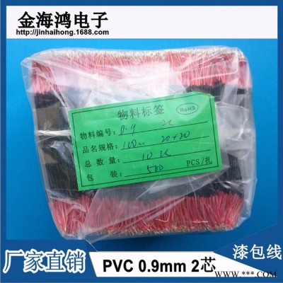 漆包线 OD 0.9 2C 8/0.08 开口(20+20)mm 上锡2mm 红本图3