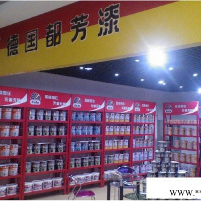 立邦漆货架油漆专卖店货架乳胶漆货架红色货架可做KT板LOOG 北京货架厂图3