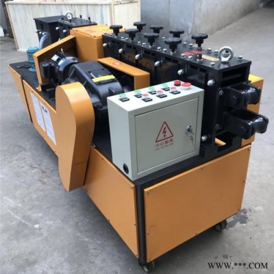 汝阳全自动钢管调直机 新型压轮式旋转钢管调直除锈油漆一体机