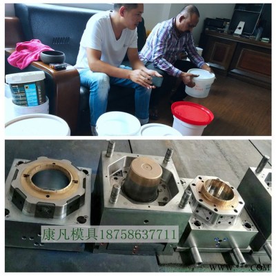 供应专业塑料做桶模具厂,12L,15L涂料桶模具、油漆桶模具价格图5