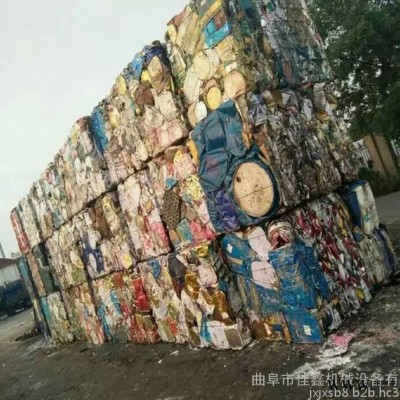 废旧薄膜油漆桶压扁机  旧物料回收打包机 自动推包药材压扁机报价图6