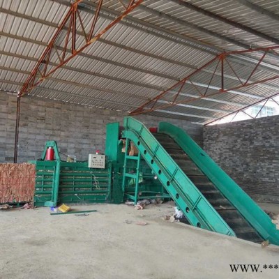 鸡西通用型液压打包机 大型卧式秸秆稻草捆扎机 金属废铁油漆桶打包机设备图3