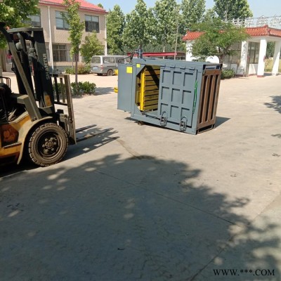 科博油漆桶纸板油漆桶压包立式液压打包机 废品废料编织袋易拉罐塑料瓶压缩打包机图5