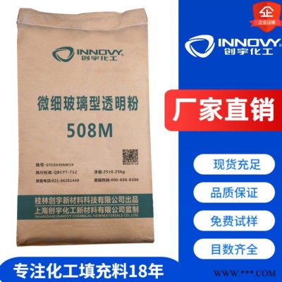 供应创宇牌508M涂料级玻璃型全透明粉涂料油漆木器漆2500目无水透明粉增硬粉图4