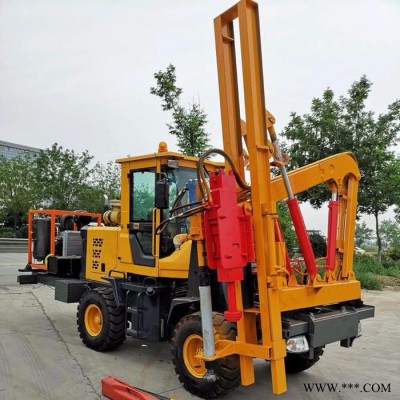 简易式护栏打桩机价格 公路护栏打桩机 油漆路护栏钻孔机图4