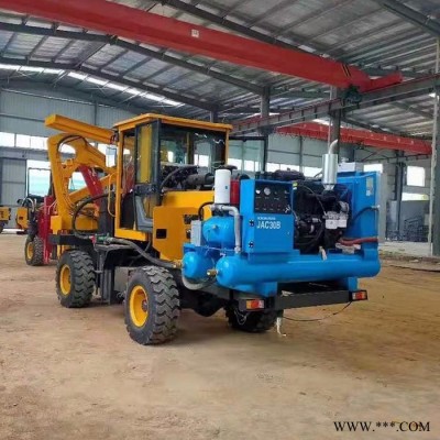 简易式护栏打桩机价格 公路护栏打桩机 油漆路护栏钻孔机图6