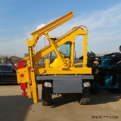简易式护栏打桩机价格 公路护栏打桩机 油漆路护栏钻孔机图5