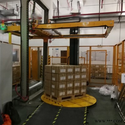 在线缠绕机 覆顶型托盘缠绕机 油漆燃料包装机 转盘包装机图1