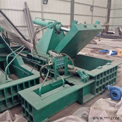 卧式液压废旧金属压块机废铁铝屑钢筋成型设备油漆桶易拉罐打包机图2