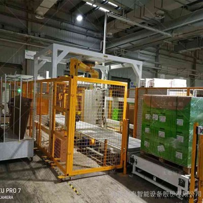 定制包装流水线 悬臂缠绕机 摇臂在线包装线 可包装矿泉水 油漆 涂料 纸箱缠绕打包图8