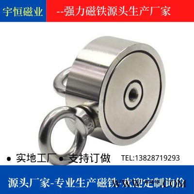 强磁_强力打捞_磁铁挂钩_钕铁硼强力吸铁石_磁棒_带孔大吸盘圆形吊环强磁铁图6