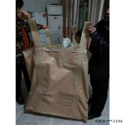 圣峰定制吨袋集装袋  集装袋 工程袋  吨袋厂家 吨包袋 新白色吨袋 **吨包现货 全新料四吊环无大口布吨包图1