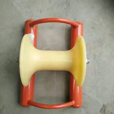 【吉达】电缆放线滑轮组工具轨道轮管口滑轮吊环三联井口起重滑车尼龙滚轮地面放线滑车 地缆放线滑轮  放线滑子图2