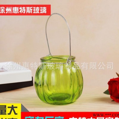 装饰摆件铁丝吊环玻璃花瓶透明现代时尚水培小吊瓶可爱迷你吊篮瓶图1