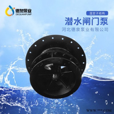 德泉叶轮内置式潜水闸门泵 一体化泵闸厂家选型图3