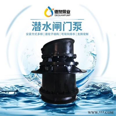 德泉叶轮内置式潜水闸门泵 一体化泵闸厂家选型图4