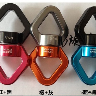 东莞市攀言五金制品EN365 瑜伽旋转吊环**户外攀岩高空作业速降旋转万向轮8字环图3