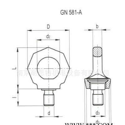 粉红色GN 581 螺栓吊环（可旋转）图2
