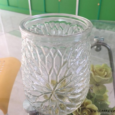 直销花纹烛台 透明水培玻璃花瓶 储物罐 可配吊环图2